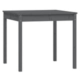 5 Piece Garden Dining Set Grey Solid Wood Pine - Close-Up Angle