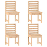 5 Piece Garden Dining Set Solid Wood Pine - Rear View