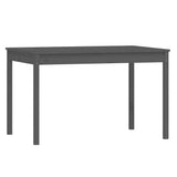 5 Piece Garden Dining Set Grey Solid Wood Pine - Close-Up Angle