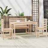 4 Piece Garden Dining Set Solid Wood Pine