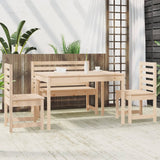 4 Piece Garden Dining Set Solid Wood Pine - Side View
