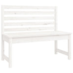 4 Piece Garden Dining Set White Solid Wood Pine