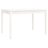 4 Piece Garden Dining Set White Solid Wood Pine