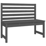 4 Piece Garden Dining Set Grey Solid Wood Pine - Close-Up Angle