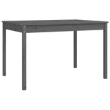 4 Piece Garden Dining Set Grey Solid Wood Pine - Low Angle