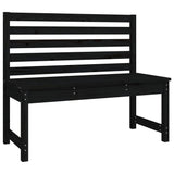 4 Piece Garden Dining Set Black Solid Wood Pine - Close-Up Angle