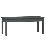4 Piece Garden Dining Set Grey Solid Wood Pine - Close-Up Angle