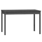 4 Piece Garden Dining Set Grey Solid Wood Pine