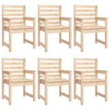 7 Piece Garden Dining Set Solid Wood Pine - Rear View