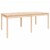 11 Piece Garden Dining Set Solid Wood Pine