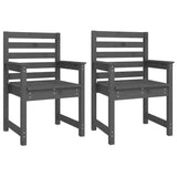 11 Piece Garden Dining Set Grey Solid Wood Pine - Close-Up Angle