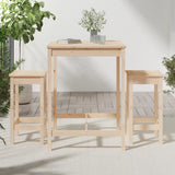 3 Piece Garden Bar Set Solid Wood Pine - Side View