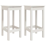 3 Piece Garden Bar Set White Solid Wood Pine - 45-Degree Angle
