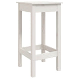 5 Piece Garden Bar Set White Solid Wood Pine - Close-Up Angle