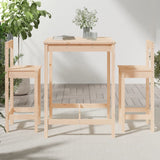 3 Piece Garden Bar Set Solid Wood Pine - Side View