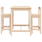 3 Piece Garden Bar Set Solid Wood Pine