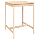 3 Piece Garden Bar Set Solid Wood Pine - Close-Up Angle