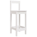 5 Piece Garden Bar Set White Solid Wood Pine - Close-Up Angle