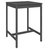5 Piece Garden Bar Set Grey Solid Wood Pine - Low Angle