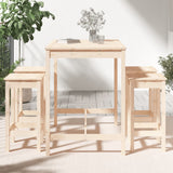 5 Piece Garden Bar Set Solid Wood Pine - Side View