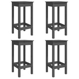 5 Piece Garden Bar Set Grey Solid Wood Pine - Rear View