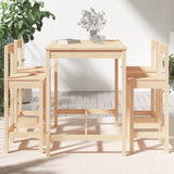 5 Piece Garden Bar Set Solid Wood Pine - Side View