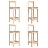 5 Piece Garden Bar Set Solid Wood Pine - Rear View