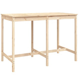 7 Piece Garden Bar Set Solid Wood Pine - Low Angle