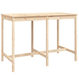 7 Piece Garden Bar Set Solid Wood Pine - Low Angle