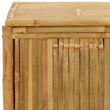 Garden Storage Box 60x52x55cm Bamboo - Close-Up Angle