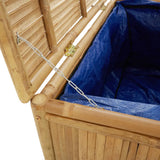 Garden Storage Box 90x52x55cm Bamboo - Rear View