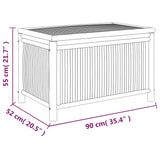 Garden Storage Box 90x52x55cm Bamboo - Low Angle