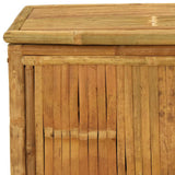 Garden Storage Box 110x52x55cm Bamboo - Close-Up Angle