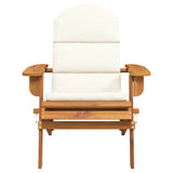 Adirondack Garden Chair with Cushions Solid Wood Acacia - Side View