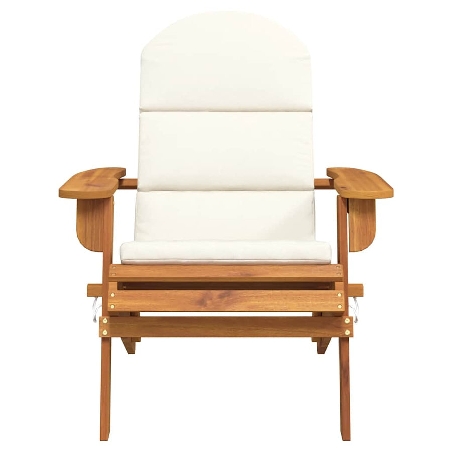 Adirondack Garden Chair with Cushions Solid Wood Acacia