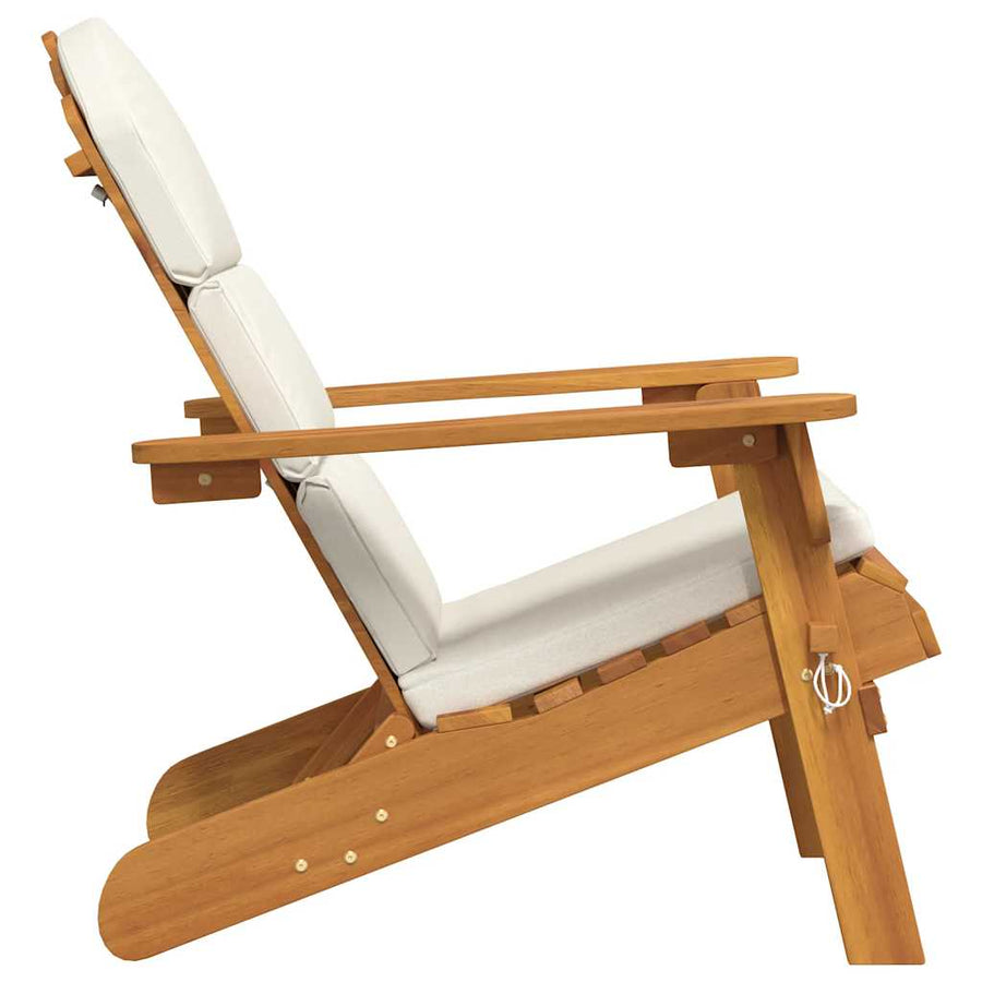 Adirondack Garden Chair with Cushions Solid Wood Acacia