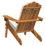 Adirondack Garden Chair with Cushions Solid Wood Acacia - Rear View