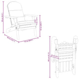 Adirondack Garden Chair with Cushions Solid Wood Acacia