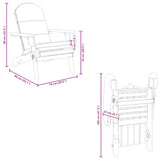 Adirondack Garden Chair with Cushions Solid Wood Acacia - Extra Image