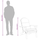 Adirondack Garden Chair with Cushions Solid Wood Acacia - Extra Image