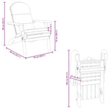 Adirondack Garden Chair with Cushions Solid Wood Acacia - Extra Image