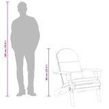 Adirondack Garden Chair with Cushions Solid Wood Acacia - Extra Image