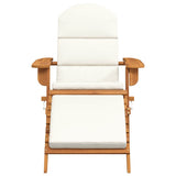 Adirondack Garden Chair with Footrest Solid Wood Acacia