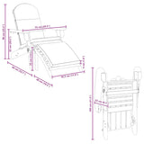 Adirondack Garden Chair with Footrest Solid Wood Acacia - Extra Image