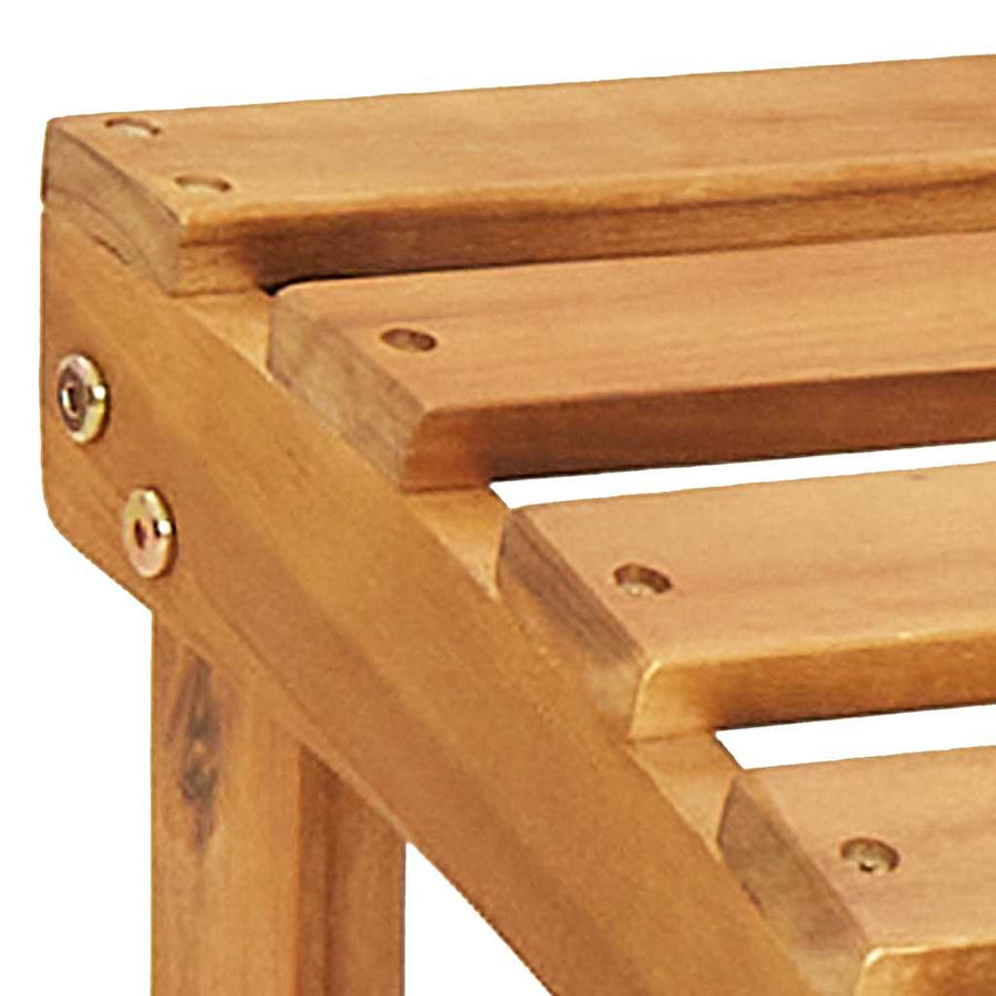 Adirondack Garden Chair with Footrest Solid Wood Acacia