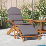 Adirondack Garden Chair with Footrest Solid Wood Acacia