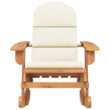 Adirondack Rocking Chair with Cushions Solid Wood Acacia - Side View