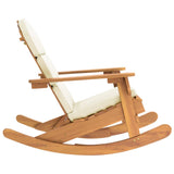 Adirondack Rocking Chair with Cushions Solid Wood Acacia - Top-Down View