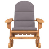 Adirondack Rocking Chair with Cushions Solid Wood Acacia - Side View
