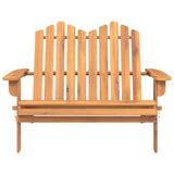 Adirondack Garden Bench 126 cm Solid Wood Acacia - Side View